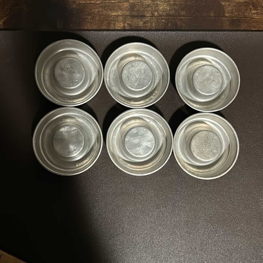 Vintage aluminum donut bagel individual baking tins